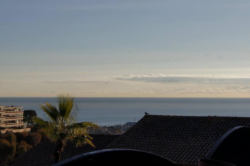 Charmant 2P Au Calme, Jardin, Piscine, Vue Panoramique Et Stationnement Villeneuve-Loubet Eksteriør billede