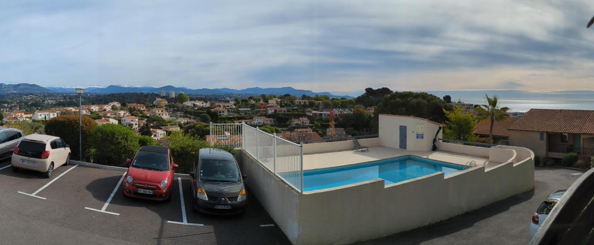Charmant 2P Au Calme, Jardin, Piscine, Vue Panoramique Et Stationnement Villeneuve-Loubet Eksteriør billede